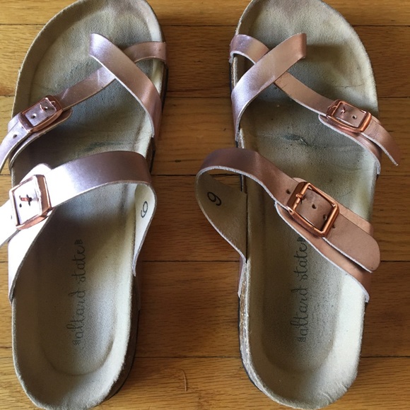 Altar'd State Shoes - Altar’d State Rose Gold Birkenstock